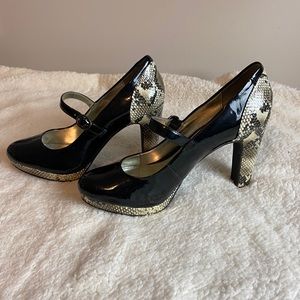 Alfani snakeskin print MaryJane pumps